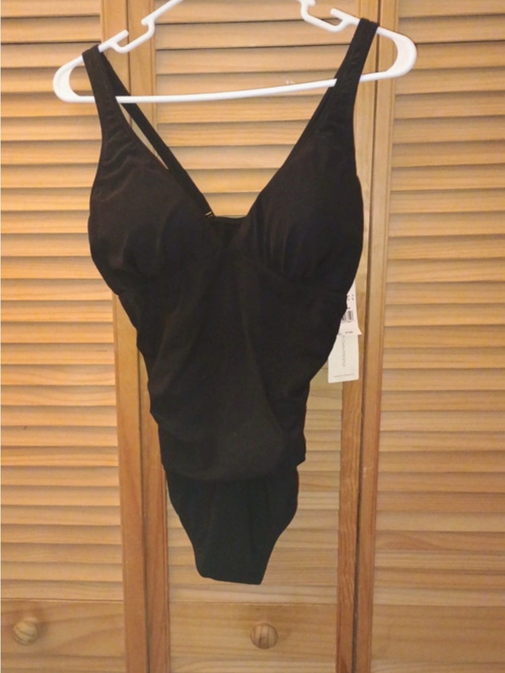 Gottex Profile Black One-Piece Swimsuit SZ 14